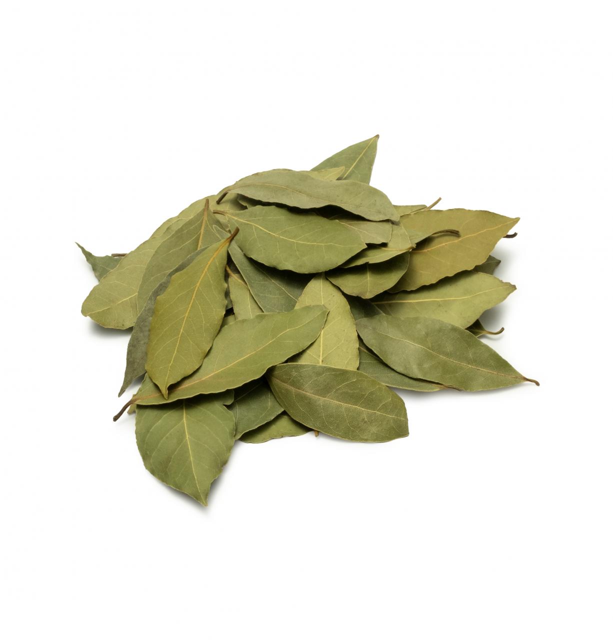 Hand selected whole dried Turkish bay leaves in carton box